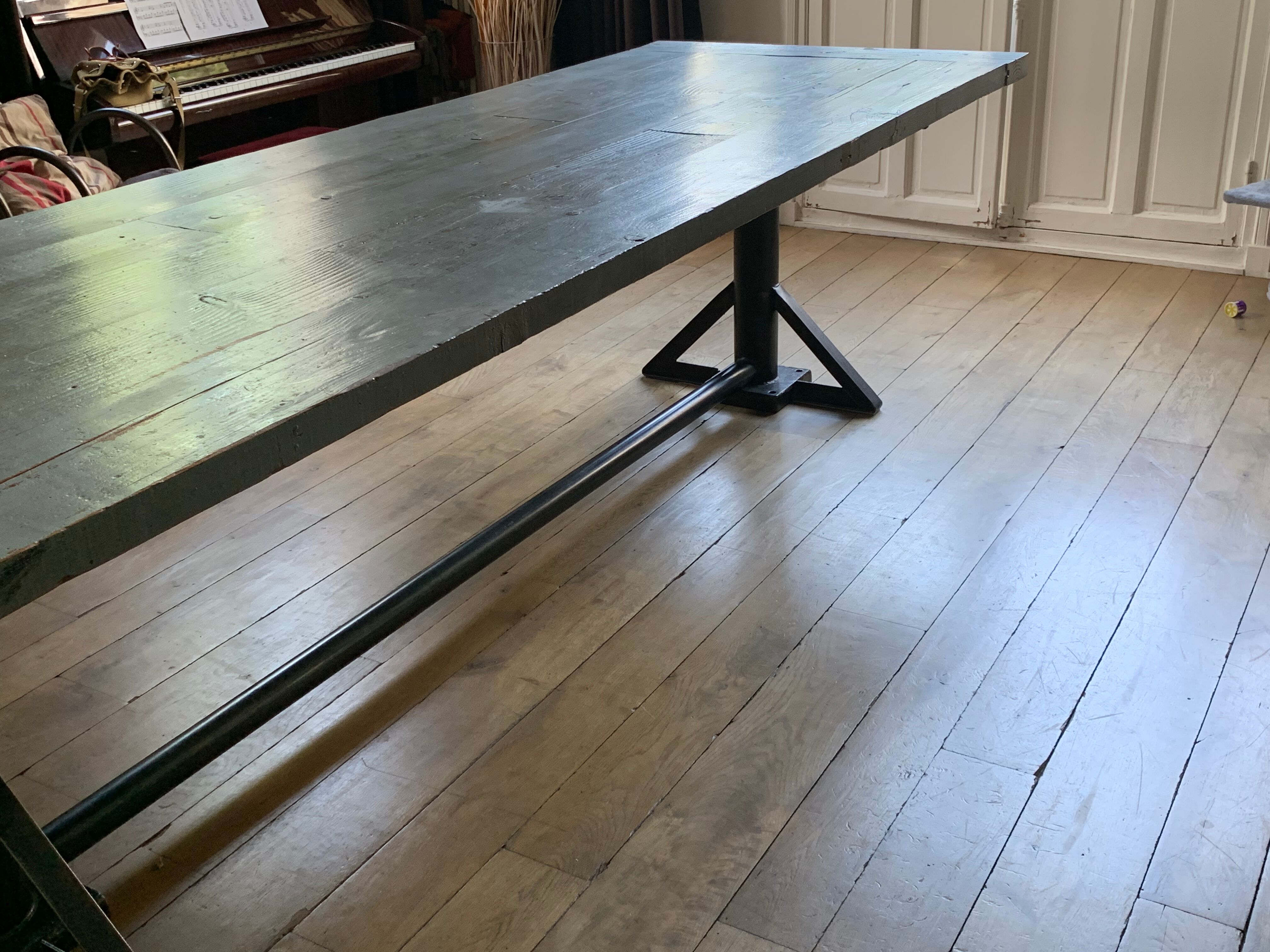Industrial table for 10/12 people authentic