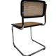 Set of 4 vintage chairs model Cesca B32 in black and chrome