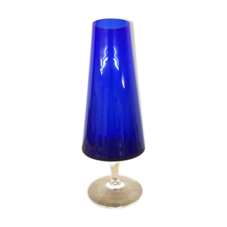 Vase bleu nuit Murano 1970