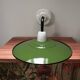 Green enamelled sheet metal wall light