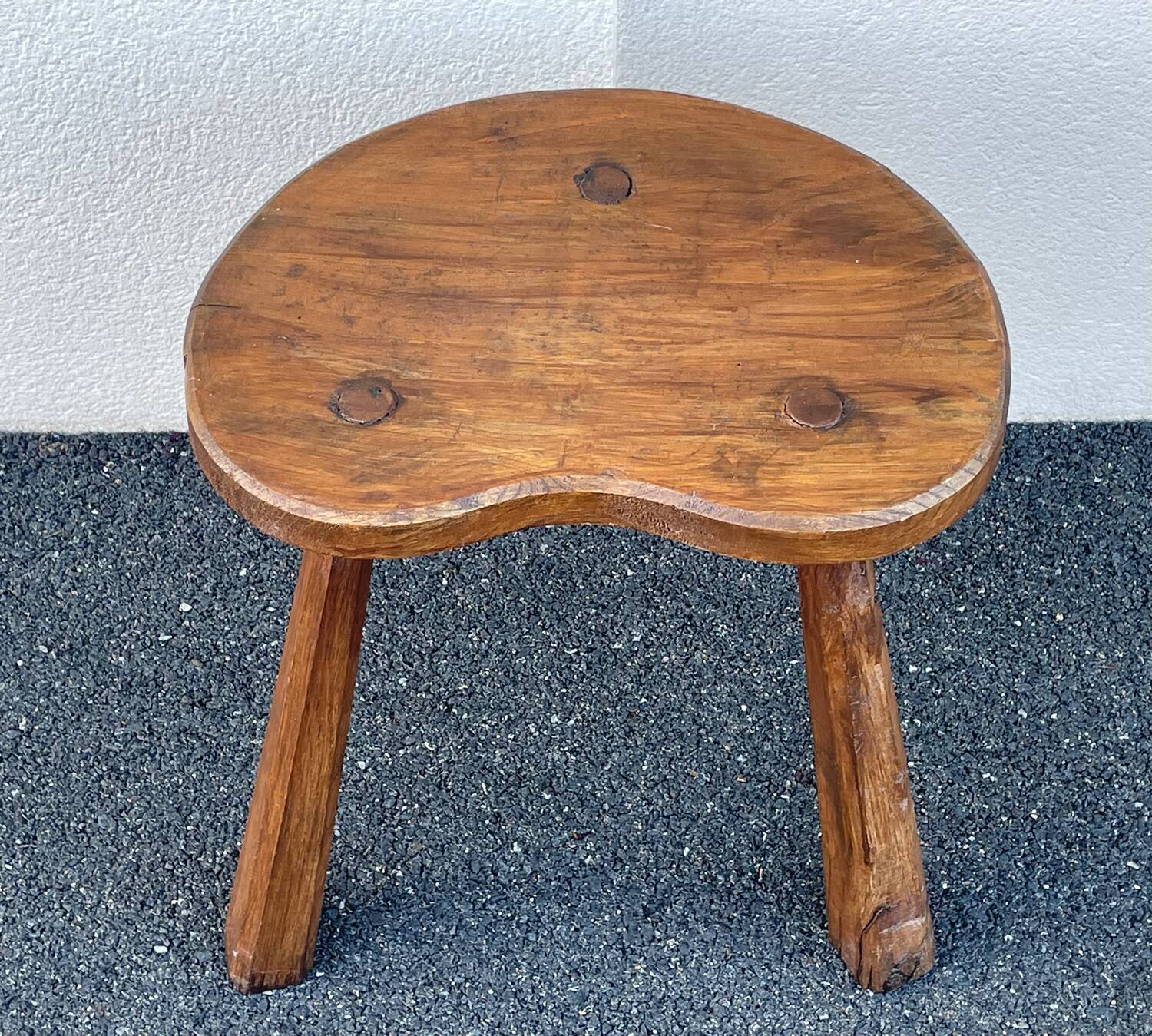 French brutalist tripod stool