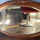 Art Deco beveled walnut mirror
