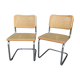 Paire de chaises B32 Cesca par Marcel Breuer
