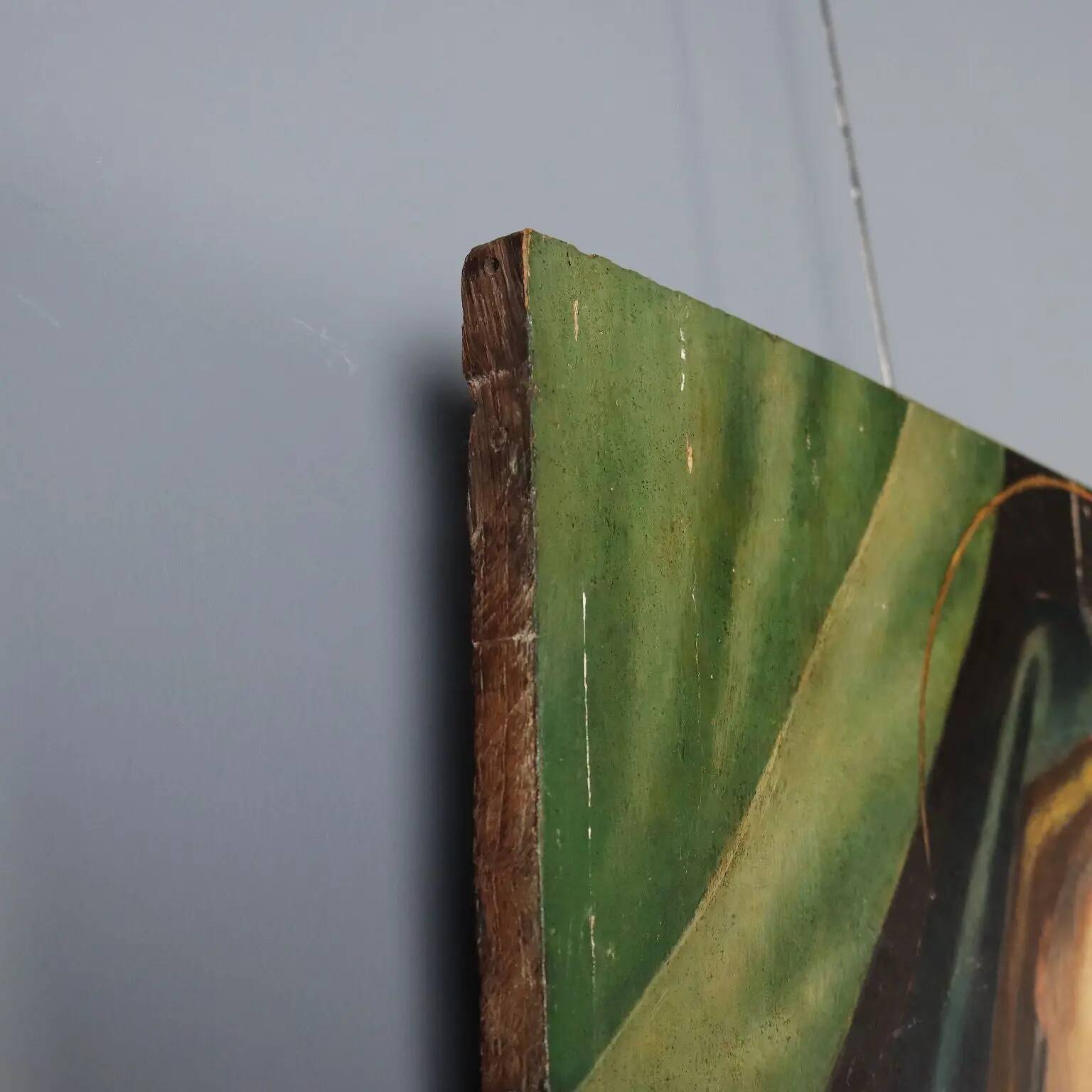 Ancient painting of the Virgin Mary with the Child Jesus, 16th century.