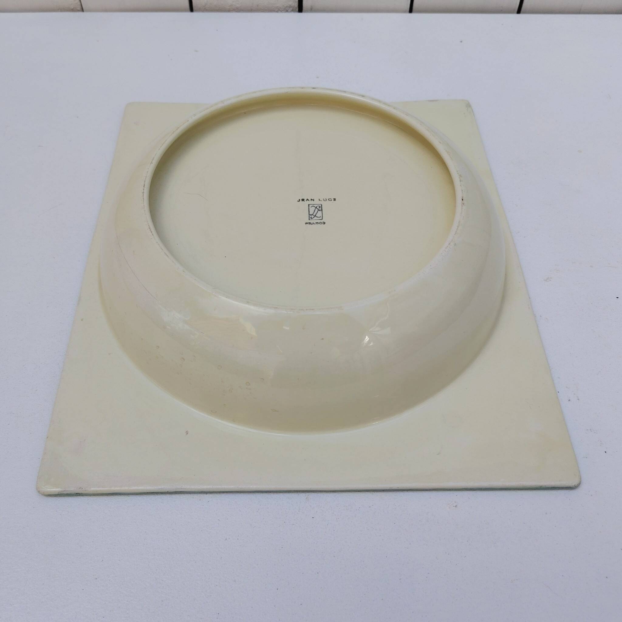 Vegetable dish, ceramic, Jean Luce earthenware, vintage