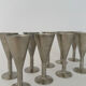 Set of 10 Vintage Minimalist Metal Shot Goblets
