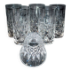 SAINT-LOUIS Series of 6 TARN juice glasses in vintage cut crystal 1960-70 water glass, longdrink