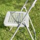 Set of 13 folding chairs in sandblasted metal, Plichaise Souvignet