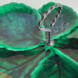 Vintage Glazed Ceramic Barbotine Dish