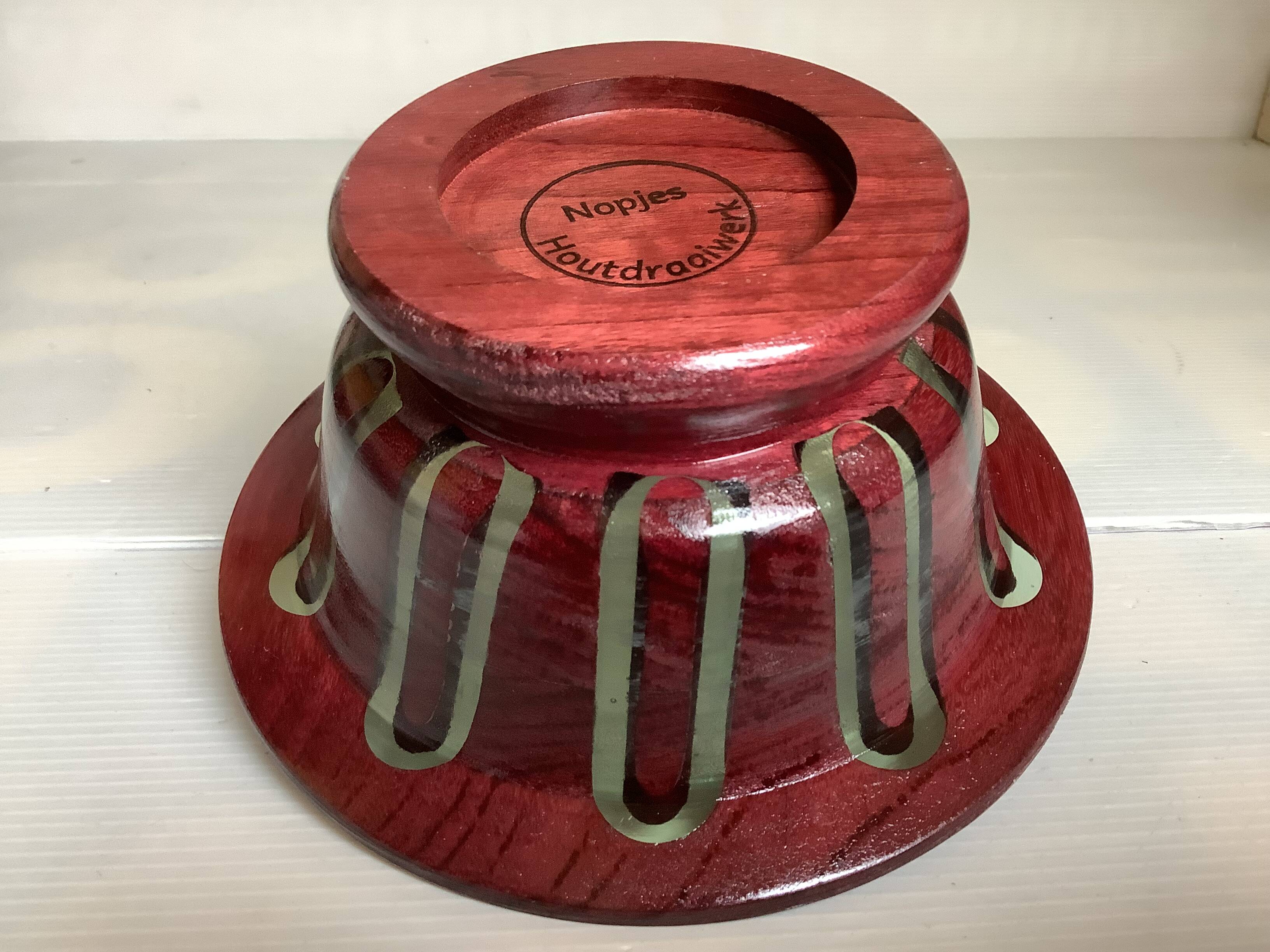 Wooden catchall Nopjes handcrafted woodturning