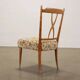 Chaises en hêtre et tissu, années 50-60
