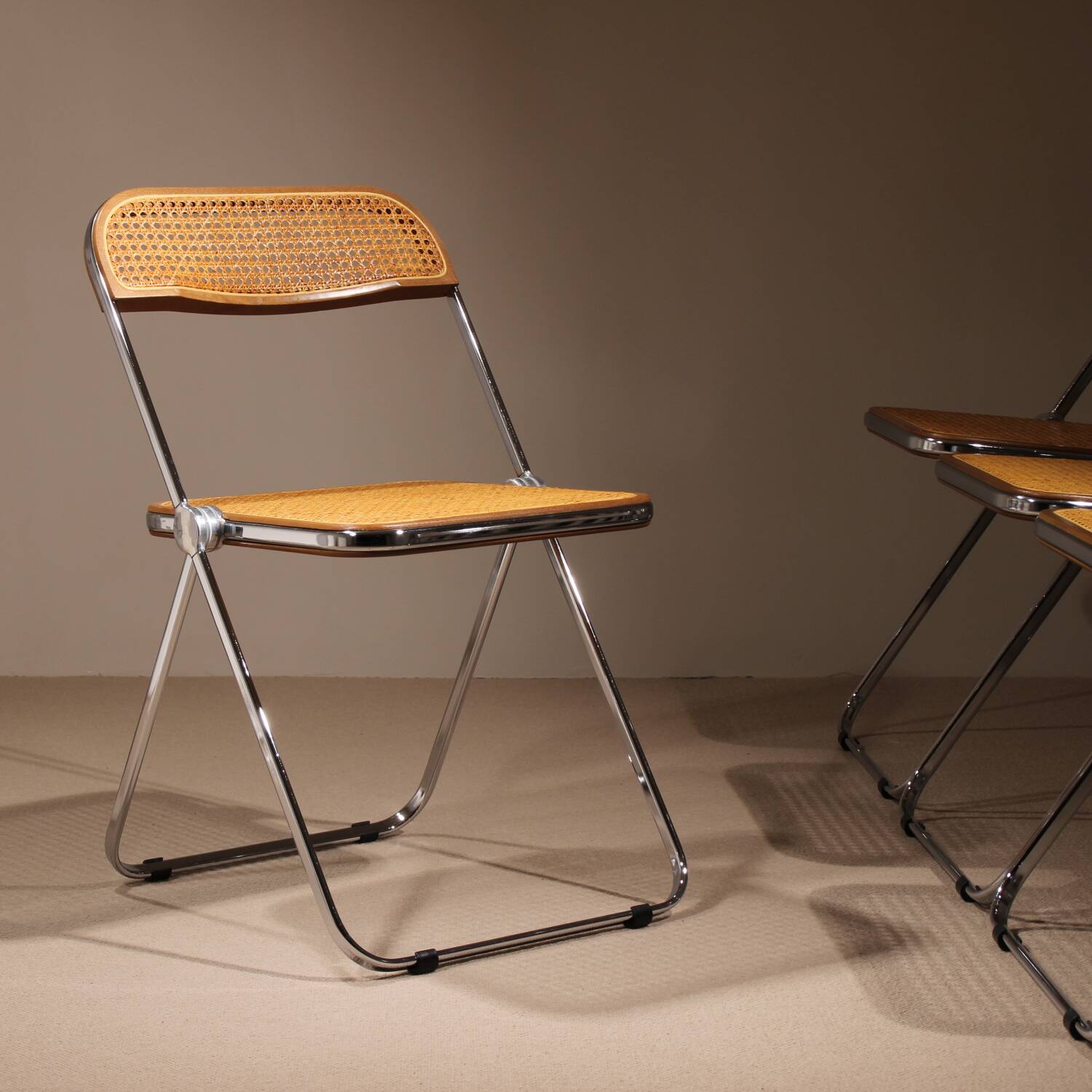 Four ‚Plia‘ Folding Chairs by Giancarlo Piretti for Anonima Castelli