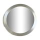 Round brushed aluminium mirror, 1970s