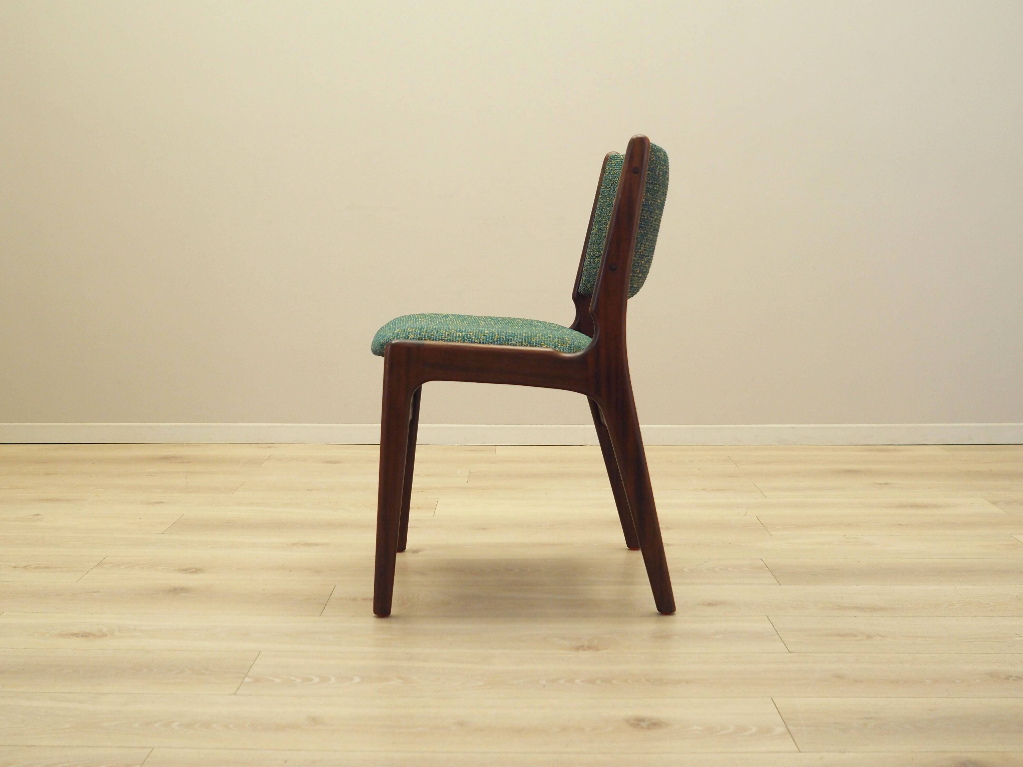 Set of six mahogany chairs, Danish design, 1970s, designer: Henning Kjærnul