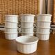 Set of 13 white porcelain ramekins cnp france