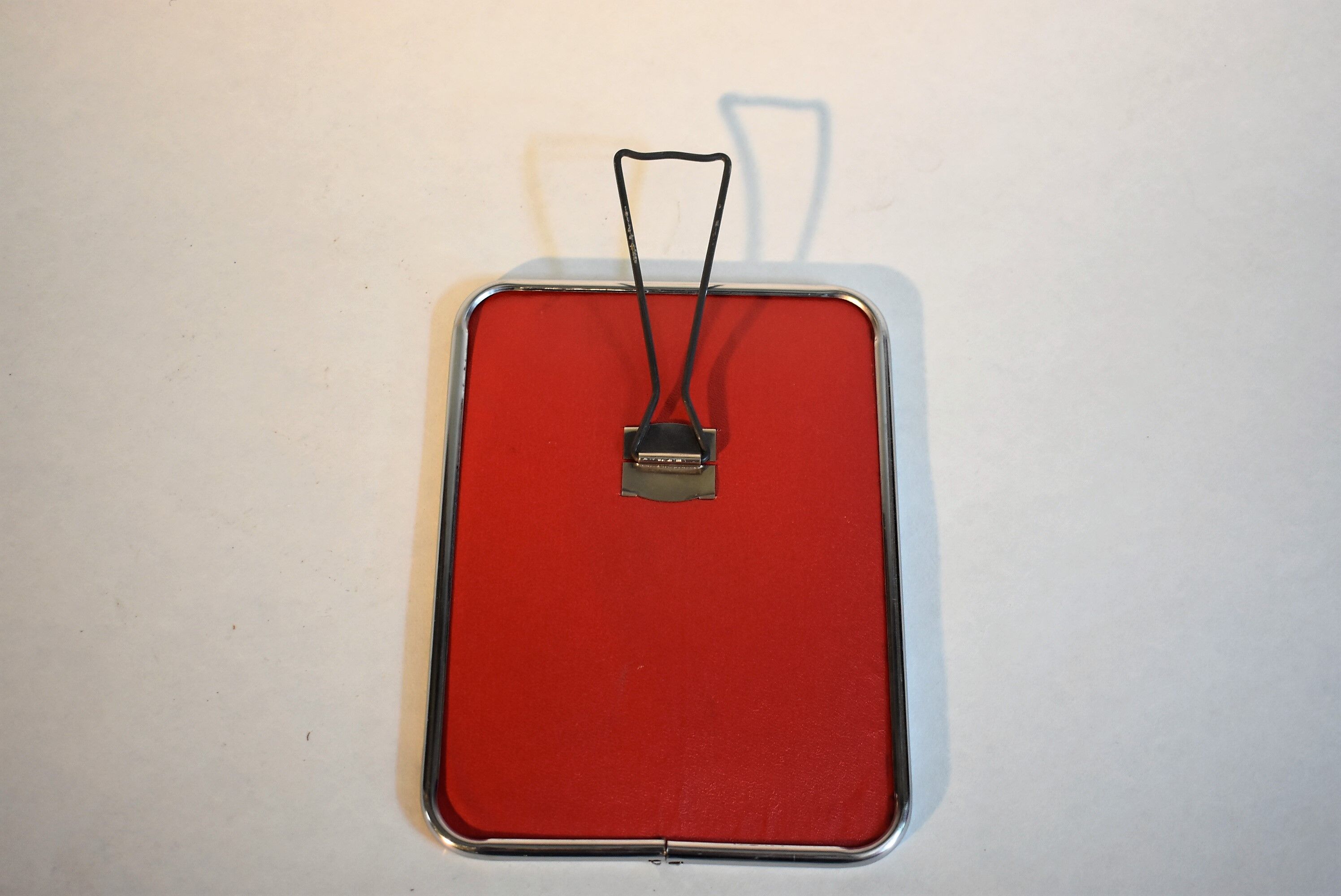 Barber mirror red back 15x20cm