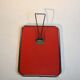 Barber mirror red back 15x20cm