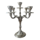Vintage Orbisa 5-branch chandelier in silver-plated metal, Alpaca base.