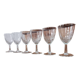 Service de 6 verres à vin ciselés