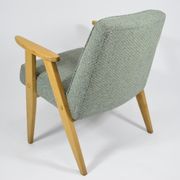 Fauteuil 366,  J. Chierowski, bois de chêne, vert