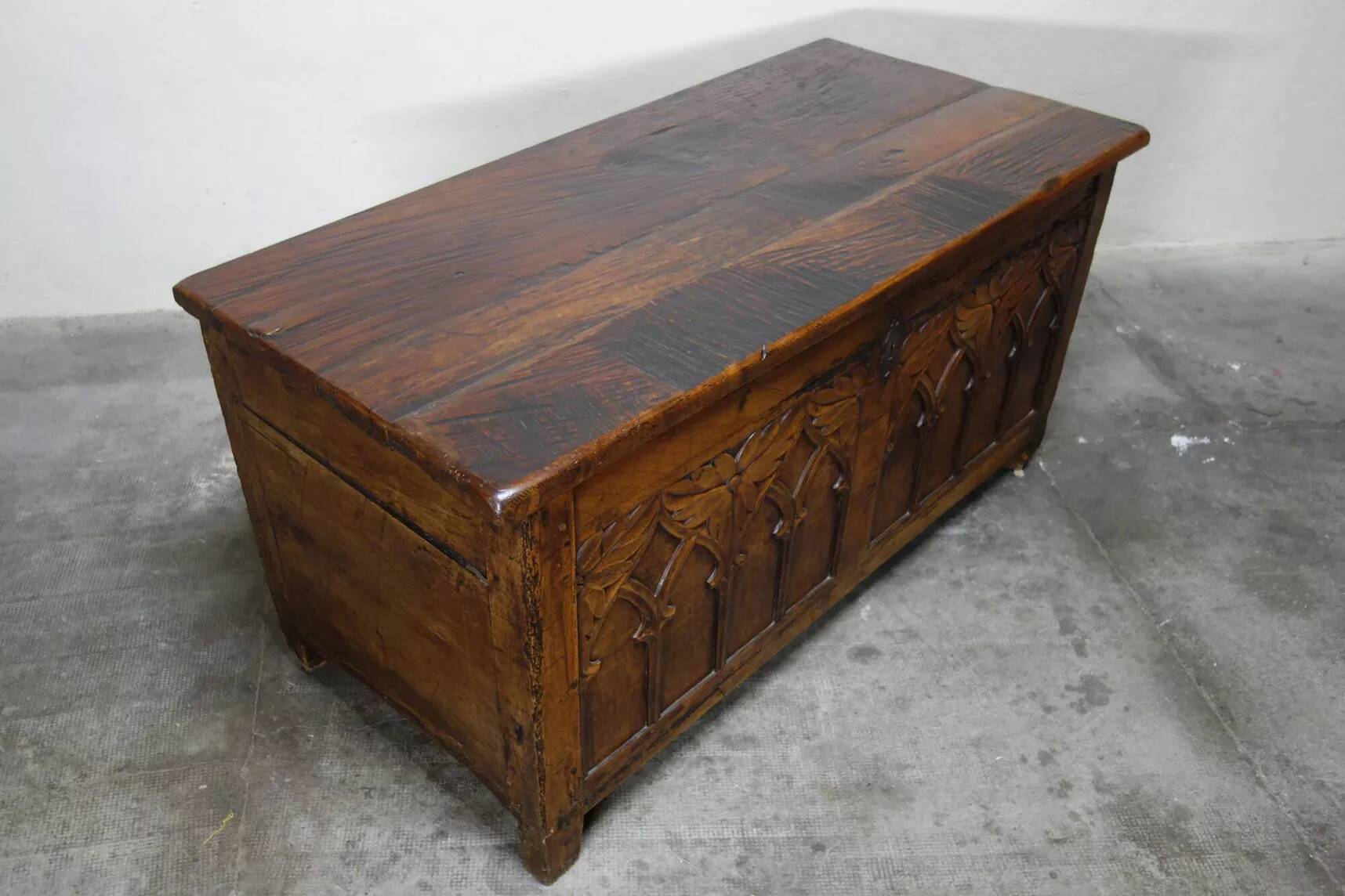 Rustic Neo-Gothic Chest, Mid-18th Century