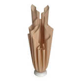 Vintage 1970 Athéna lamp by Georgia Jacob, draped in salmon - 50 cm