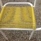 Set of 4 garden armchairs in metal and scoubidou wire