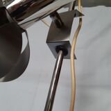 Chrome metal flower chandelier from the 70s