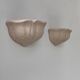 Pair of vintage wall sconces, speckled pink plaster, France, 1970