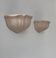 Pair of vintage wall sconces, speckled pink plaster, France, 1970