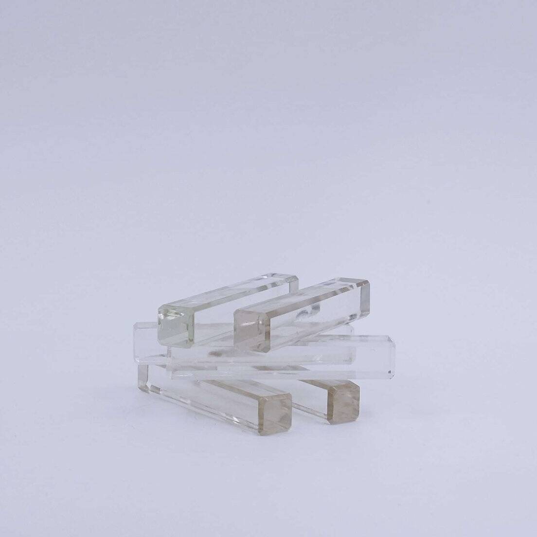 6 crystal knife rests, Czechoslovakia 1980