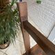 Pair of solid oak farmhouse benches 214cm for rustic table 1950