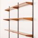 Kai Kristiansen home office shelving unit in teak for FM Mobler, 1960s