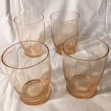 Lot of 4 pink glasses