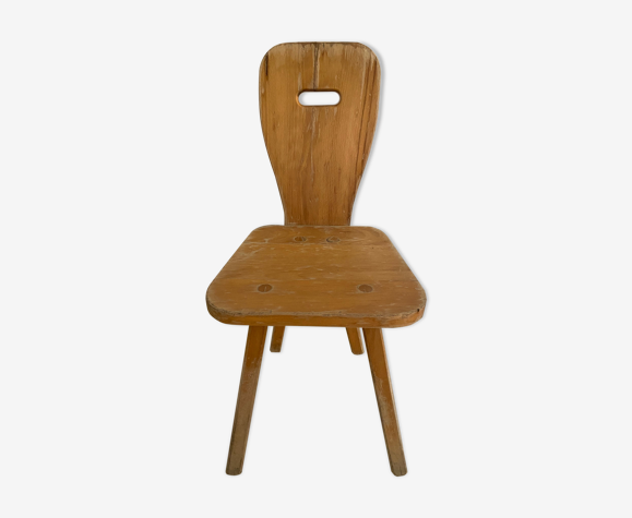 Chaise de style moderniste en bois 1960/70
