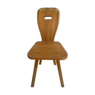 Chaise de style moderniste en bois 1960/70