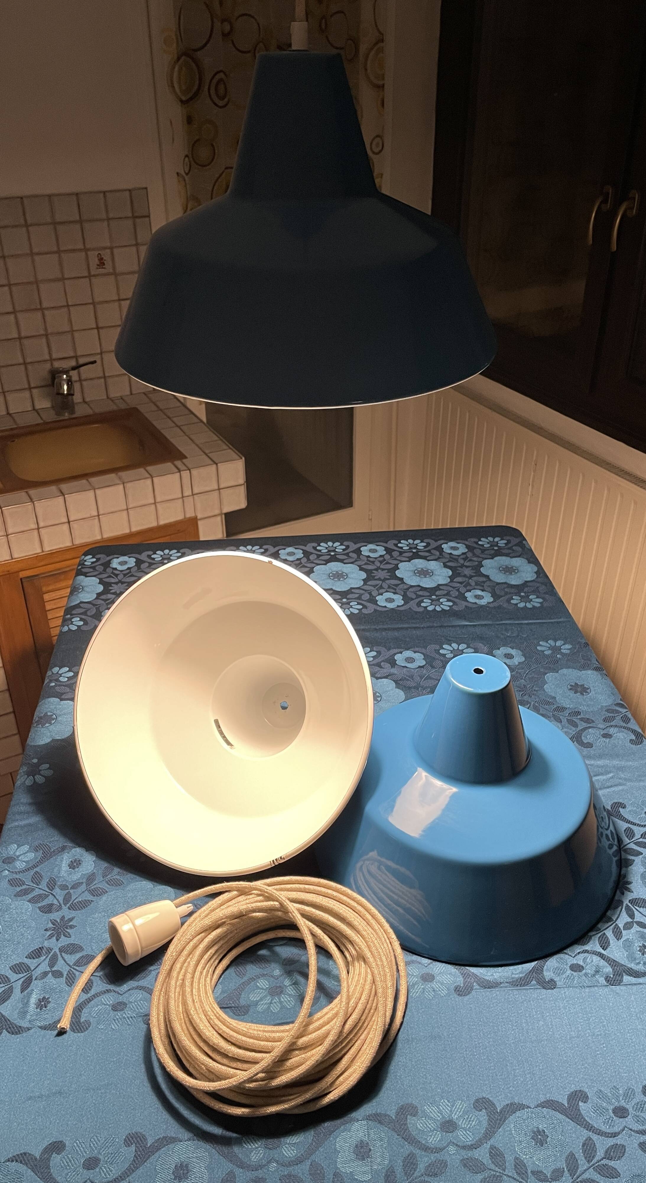 Industrial pendant light by Axel Wedel Madsen for Louis Poulsen, 1960s