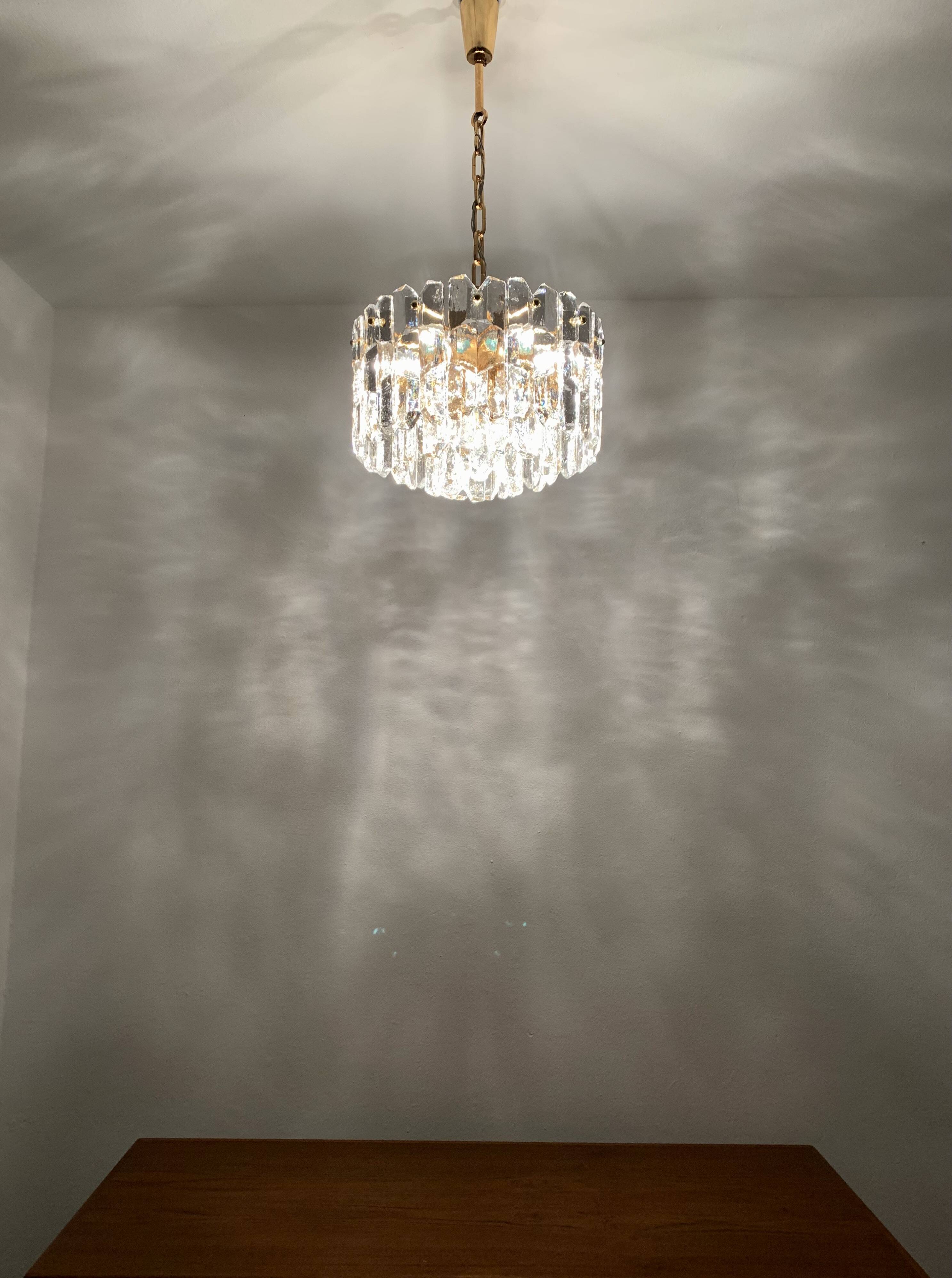 Palazzo Ice Glass Chandelier by J.T. Kalmar