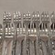 12 silver-plated cake forks, Ercuis goldsmith, Russian handle