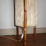 Lamppost in rattan and rope from the 1950s