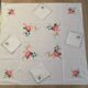 Embroidered tea tablecloth and 4 towels