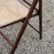 Set of 4 folding chairs wood and canning of the 70s