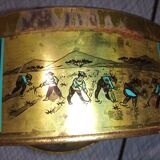 Old tin candy box