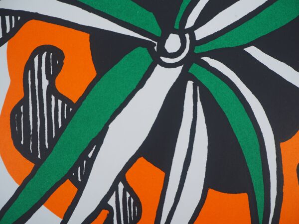 Fernand leger : la fleur - lithographie originale