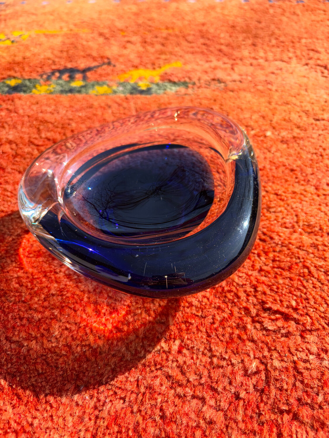 Vintage 60s/70s Murano Sommerso Ashtray Bowl Glass