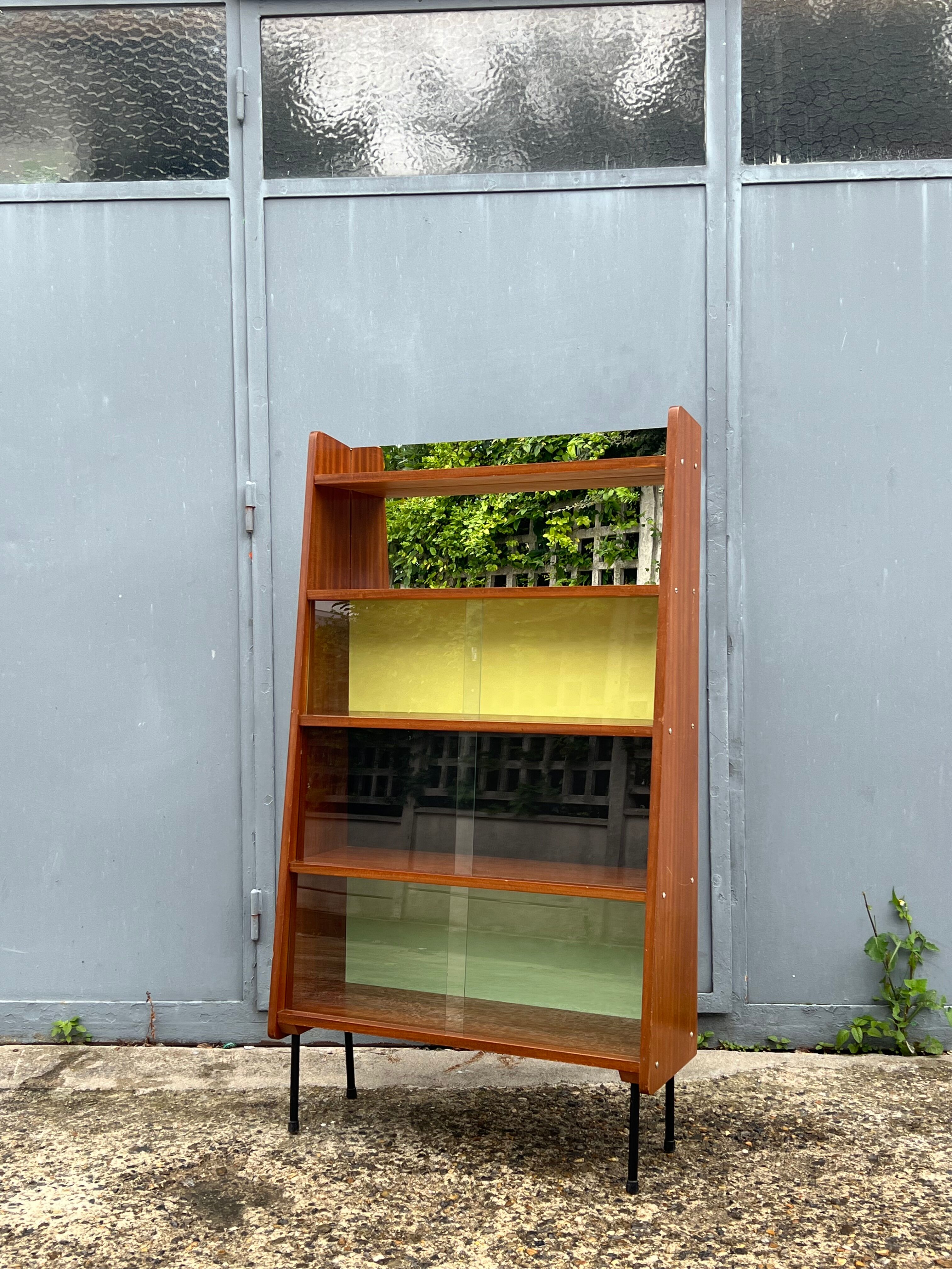 Small shelf 1950 style Guariche multicolored + mirror