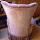 Fauteuil crapaud velours capitonné