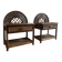 Pair of rattan bedside tables