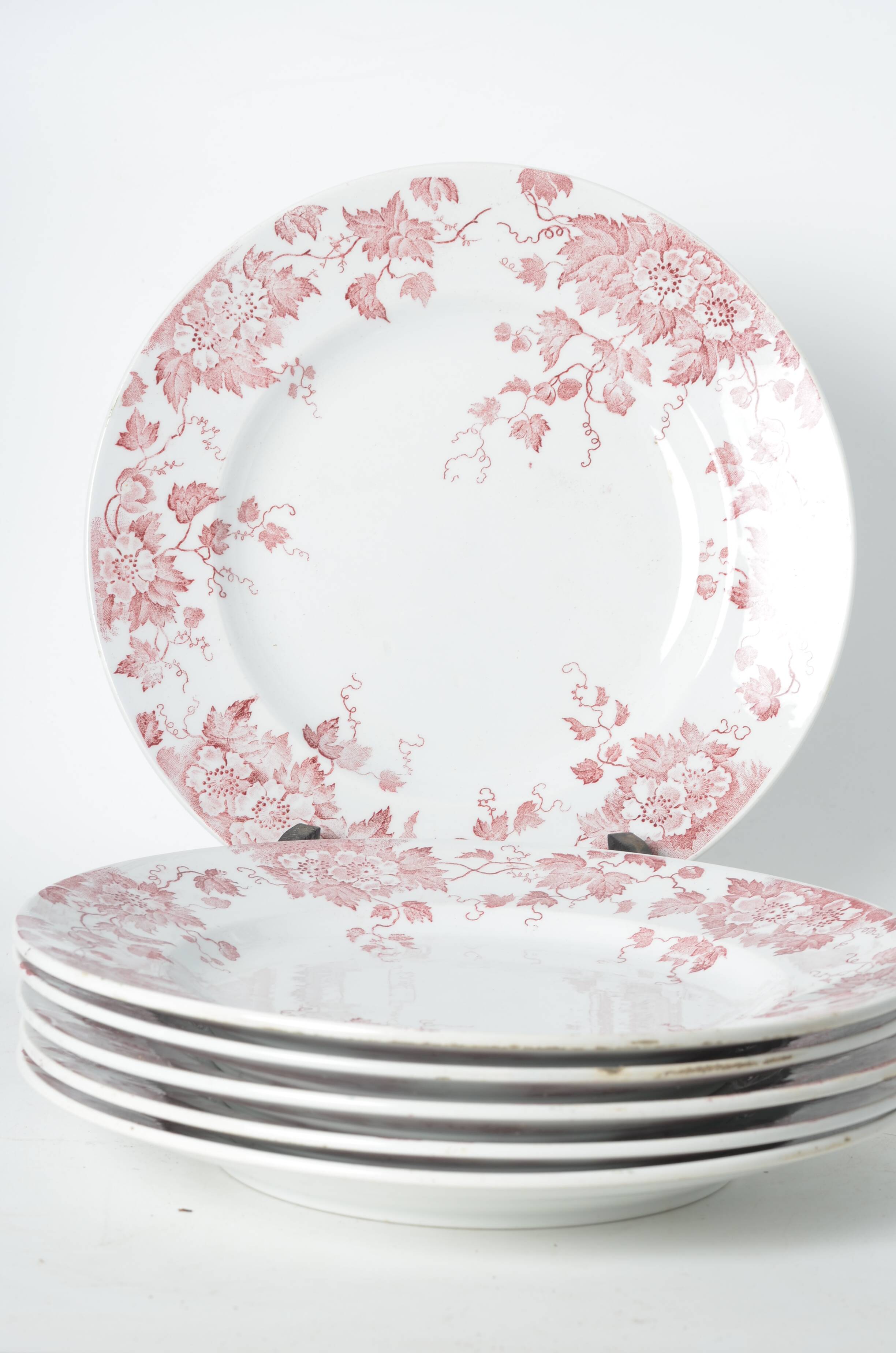 Assiettes plates terre de fer St Amand & hamage