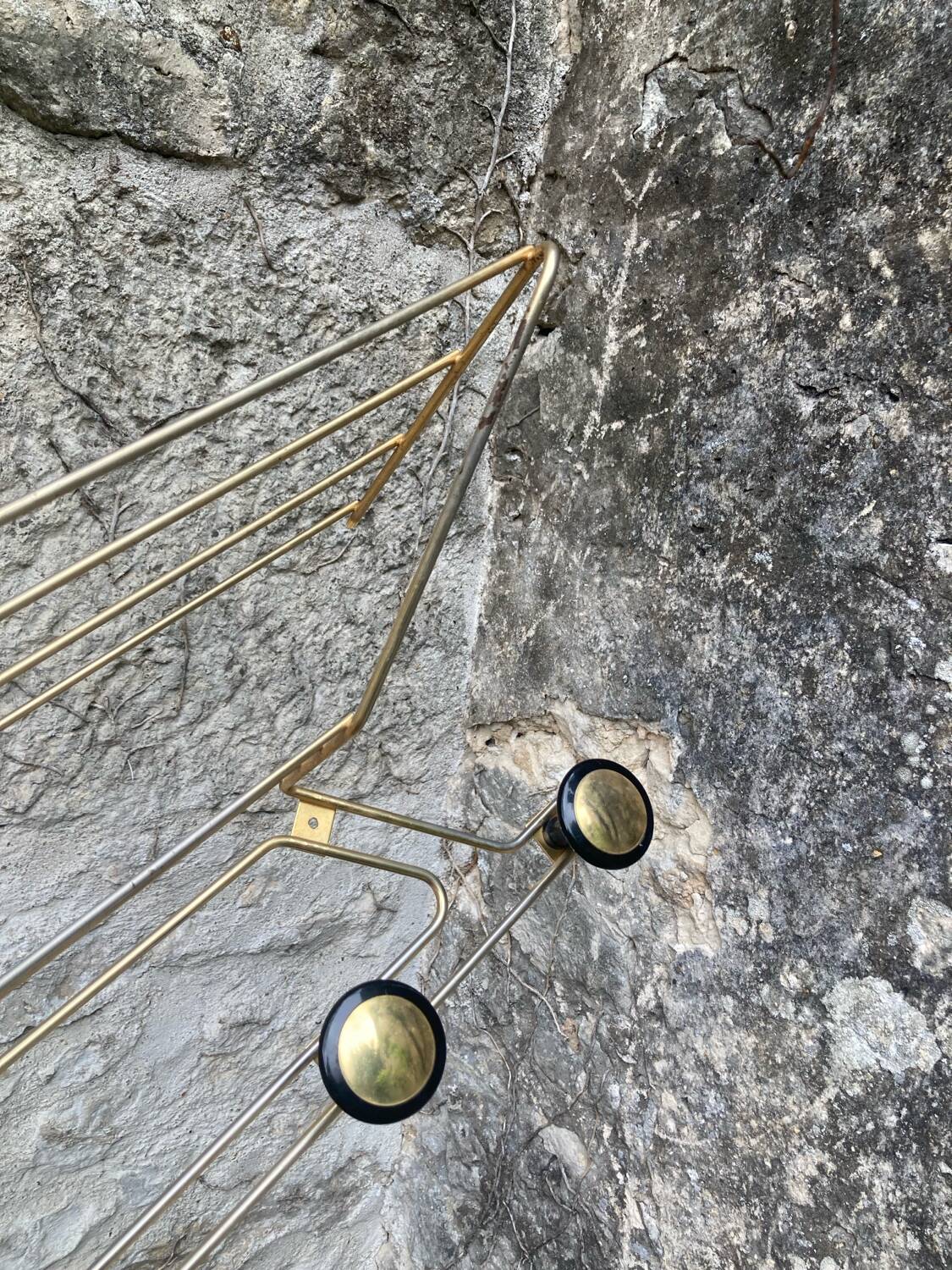 Vintage wall-mounted coat rack